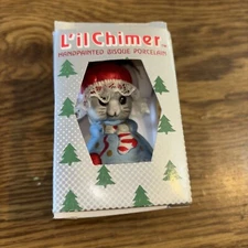 Jasco Little Chimer MOUSE  Christmas Bell/Ornament 2-3/4" T w/ Original Box