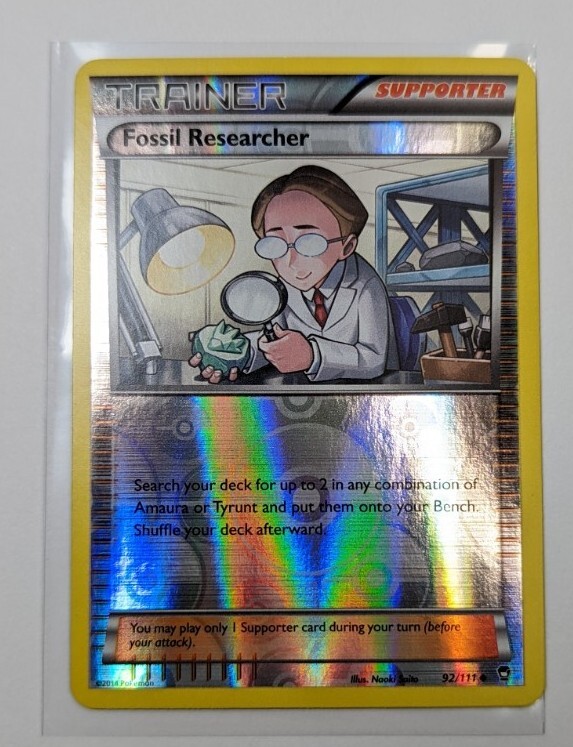 Pokémon TCG Fossil Researcher Furious Fists 92/111 Reverse Holo Uncommon NM