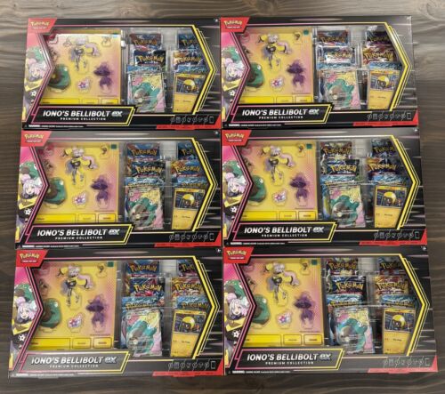 Pokemon Iono's Bellibolt EX Premium Collection CASE (6 BOXES) Factory Sealed!