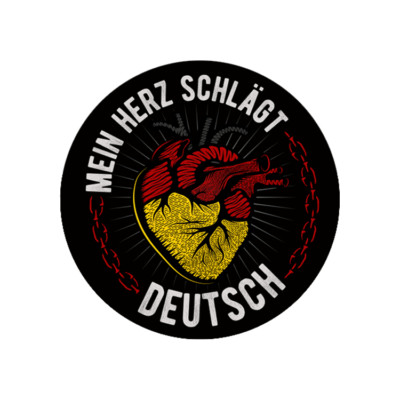 Mein Herz II schlägt deutsch Patriot Aufkleber Sticker Auto Magnet Vinyl wetterf