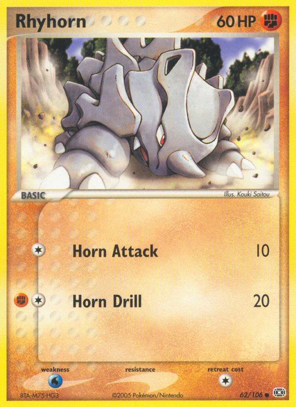 Pokemon Rhyhorn (62/113) Emerald LP