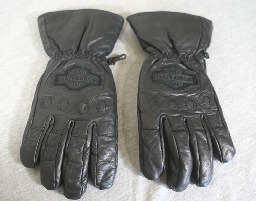 Men's Harley Leather Thermolite Lined Driving Motorcycle Winter Gloves Size Med - Picture 11 of 12