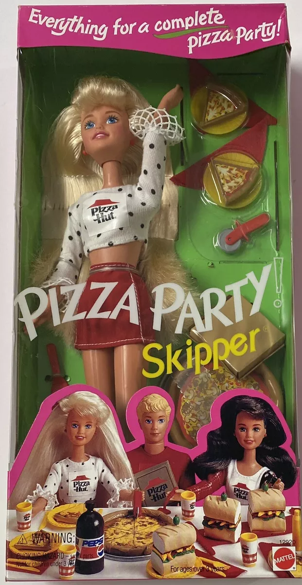 のオシャレな マテル社 バービー人形 スキッパー ピザパーティ
