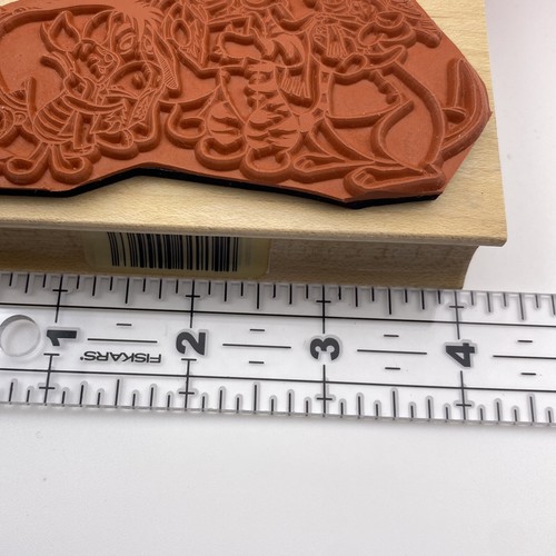 Pooh Carolers~Rubber Stamp on Wood Base~4" X 3"~All Night Media #997-J08~Disney - Picture 2 of 9