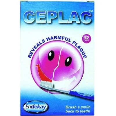 Endekay Erythrosine Dental Disclosing Tablets - Pack of 12 Tabs