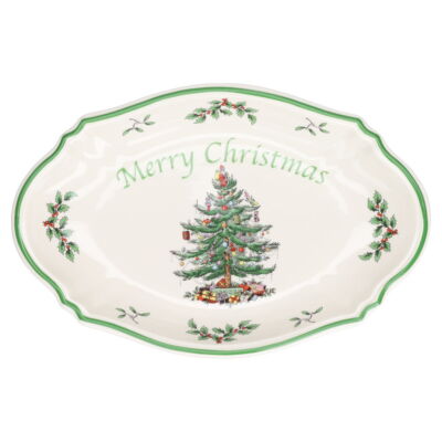 Schale oval Merry Christmas Spode Copeland Christmas Tree