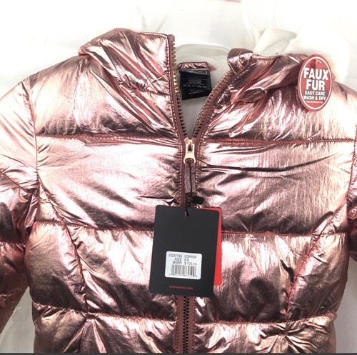 NWT ZX Zeroxposur Girls Metallic Copper/Pink Puffer Jacket Size 5/6 $100 - Picture 12 of 12