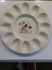Devil Egg Platter Ceramic Maison Du Provence Heavy Piece ~ Nice Condition
