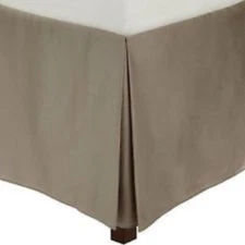 Calvin Klein King Size Tailored Bedskirt Bed Skirt Diamond Pattern Clay Taupe
