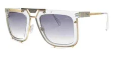 CAZAL LEGENDS MOD. 648 COL. 003 CRYSTAL GOLD PLATED SUNGLASSES MADE IN GERMANY