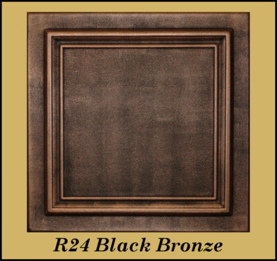 DIY Glue Up Decorative 20x20 Styrofoam Ceiling Tiles R24 Black Bronze Pack of 8