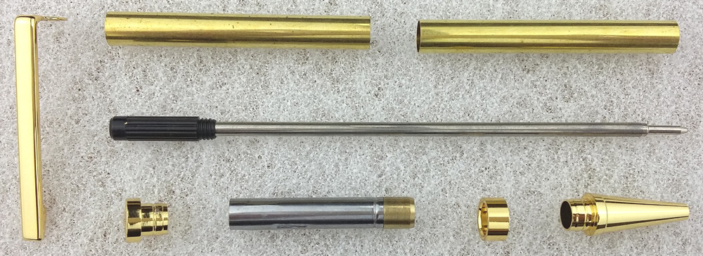 CHARNWOOD Penturning PEN7GO 7mm Slimline Twist Pen - Gold