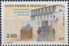 SPM 50th Ann Women's Suffrage 1994 MNH-4 Euro