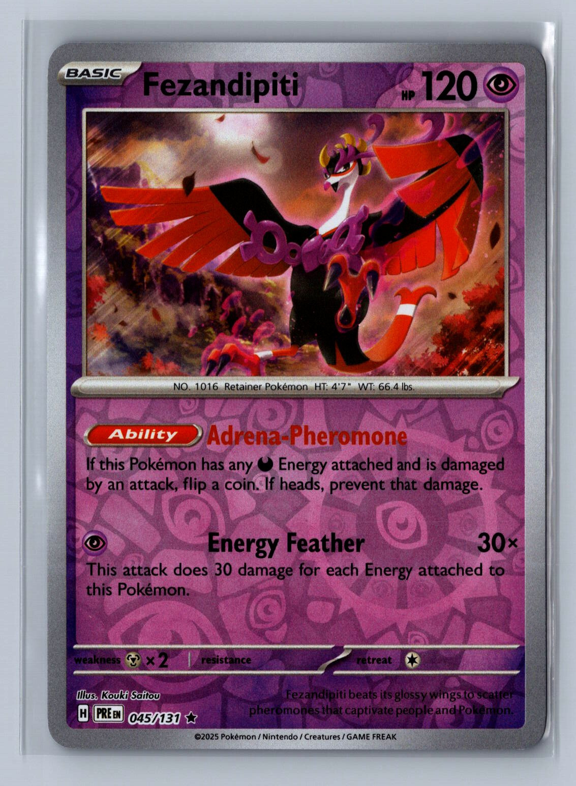 Pokemon TCG - Prismatic Evolutions - Fezandipiti - 45/131 - Reverse Holo - R