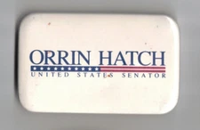 Orrin Hatch Utah (R) US Senator 1976-2018 political pin button