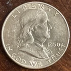 1950 D FRANKLIN HALF DOLLAR 90% SILVER - Uncirculated