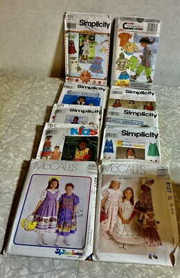 Simplicity, McCalls, Style And Burda Patterns, Ages 3-8