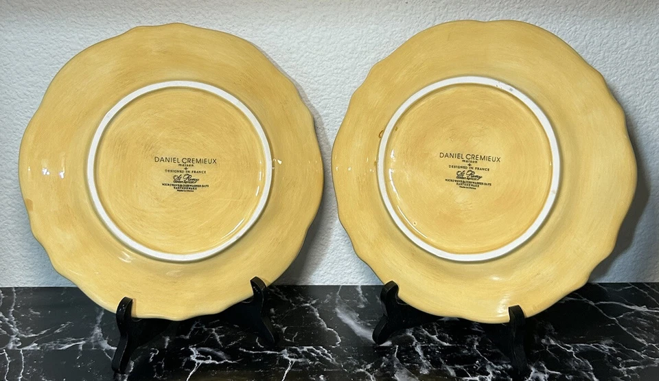 Platos de almuerzo de pan crema amarillo Daniel Cremieux St Remy (2) Foto 2 de 4