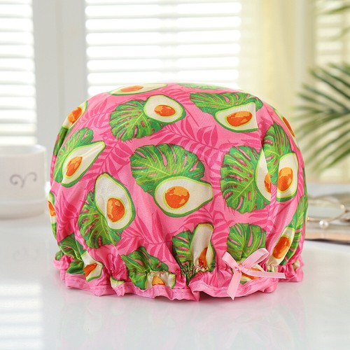 Double Layers Thick Waterproof Shower Cap Women Bath Hat Reusable UK - 第 65/82 張圖片