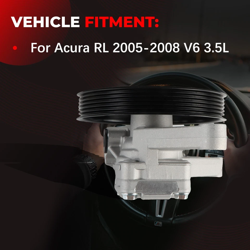 Bomba de dirección asistida con polea 21-5195 para Acura RL V6 3,5 L 2005 2006 2007 2008 Foto 2 de 4