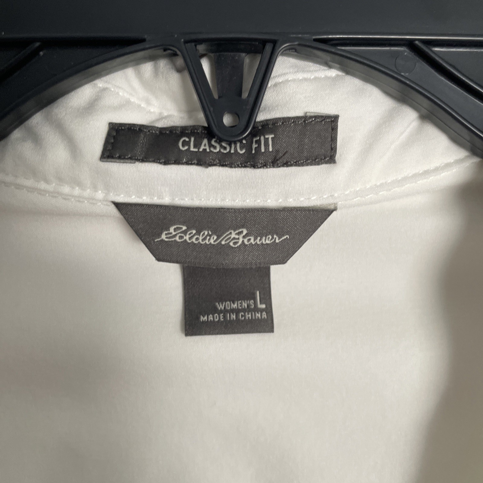 Eddie Bauer Womans Button Top Solid White Large P… - image 2