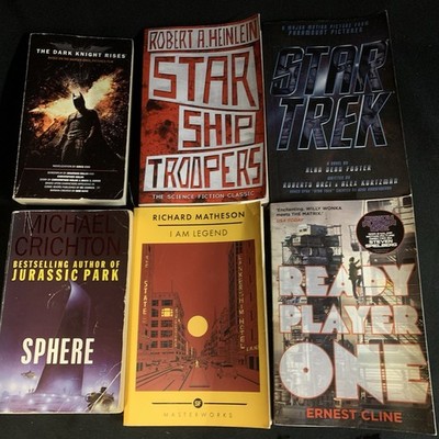 6x Sci-Fi Movie Books Bundle (Sphere Dark knight, star trek, i am legend ...)
