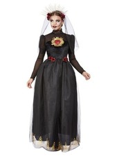 Smiffys Deluxe DOTD Sacred Heart Bride Costume, Black Size S 