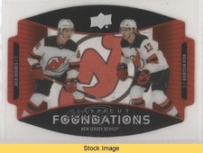 2020 Upper Deck Clear Cut Foundations Duos Jack Hughes Nico Hischier READ 0b4c