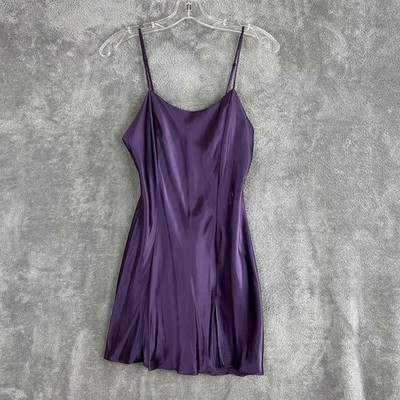 Vintage Y2K Victorias Seceret Mini Slip Dress Womens S Purple 100% Silk |  eBay
