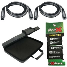 Lighting Accessories Package 25' DMX Cables 2 Pack  Ties  Case