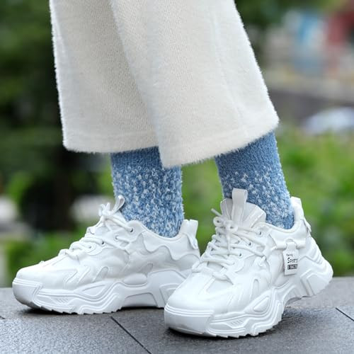 Fuzzy Socks for Women - Fluffy Cozy Socks, Warm Slipper Socks Star - 5 Pairs - Bild 7 von 7