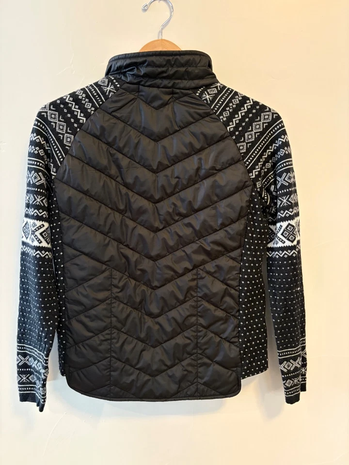 KRIMSON KLOVER Jacket Switchback Wool Blend Fair Isle Zip Womens Medium - Image 3 of 4