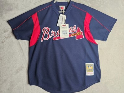 NWT Mitchell & Ness John Smoltz Atlanta Braves Batters Jersey Mens Large