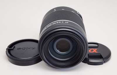 Sony Alpha DT 55-200mm f4-5.6 SAM II Lens SAL55200-2 A Mount w/ Caps, Tested