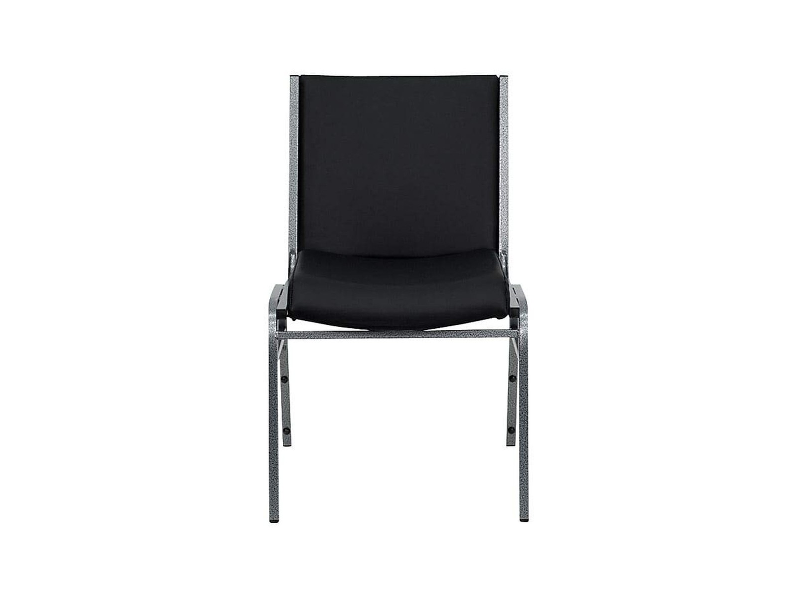 Flash Furniture Hercules Series Heavy Duty Stack Chair, Set of 1, Black Vinyl