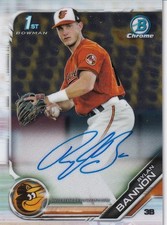 2019 Bowman Chrome Baltimore Orioles Rylan Bannon Prospect Autographs