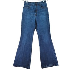 Levi's 70s High Flare Jeans Women 28x31 Blue Excellent High Rise Stretch Denim