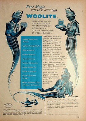 Original 1949 Vintage Print Ad: Woolite- Pure Magic Only one #Collectives