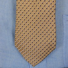 CLUB ROOM Neck Tie Mens Khaki Taupe Simple Polka Dot Micro Repeat Suit Adult