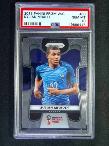 2018 Panini Prizm World Cup Kylian Mbappe #80 PSA 10