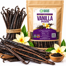 Vanilla Pods beans Dried Bourbon Grade A 7 to 12 pods - 20g each