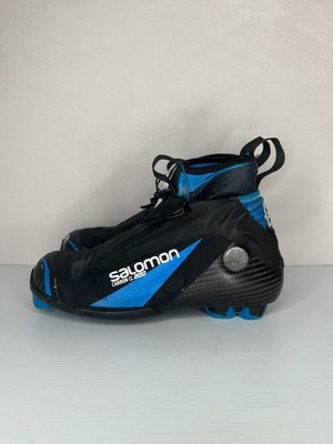 Salomon Ski Boots Mens 7.5 Black Carbon CL Lab Nordic Cross Country SNS Pilot