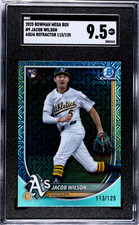 2025 Bowman Mega Box Jacob Wilson Aqua Refractor SGC 9.5