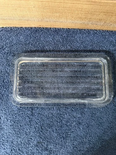 Vintage Pyrex 502-C Replacement LID ONLY Ribbed Glass Refrigerator Dish Brown