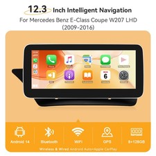 Android 14 BT Autoradio CarPlay 12.3'' 128GB Für Mercedes E-Coupé W207/A207/C207 Android 14 BT Autoradio CarPlay 12.3'' 128GB Für Mercedes E-Coupé W207/A207/C207
