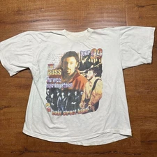 Elwood Vintage T Shirt Mens L Bruce Springsteen Boxy Crop Retro Band 99 Concert