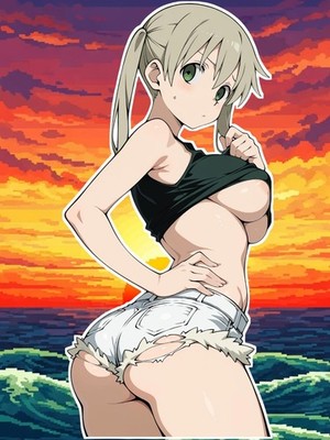 Adult Anime Waifu Soul Eater Maka Albarn 6'' Vinyl Sticker