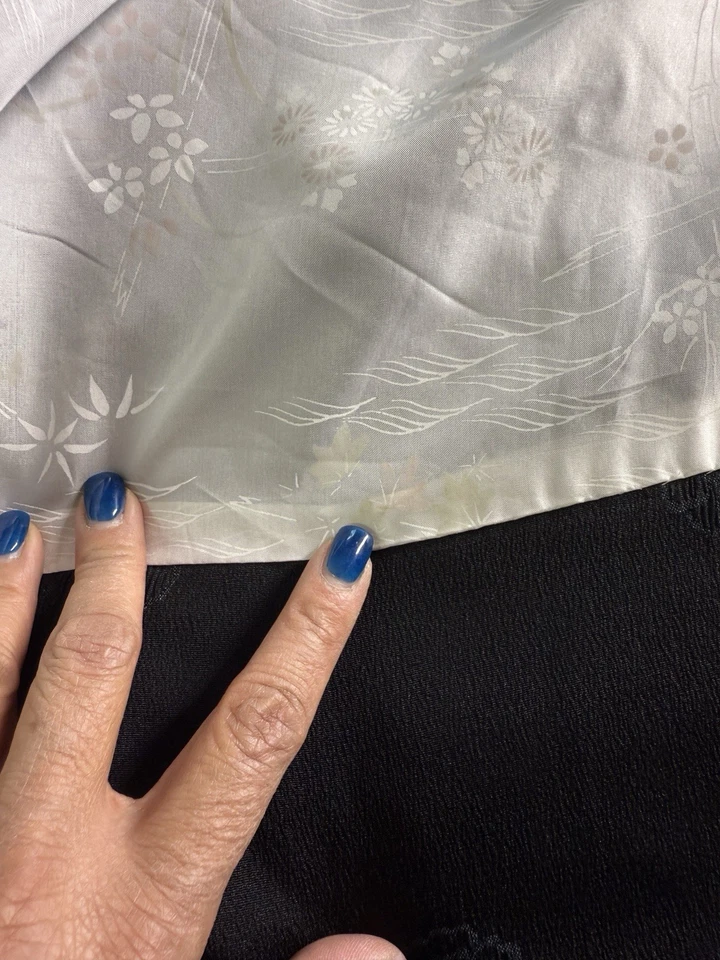 Authentic Vintage Japanese Kimono Men's/Women's Robe Yukata Japan Silk Crepe OS - Image 4 of 4