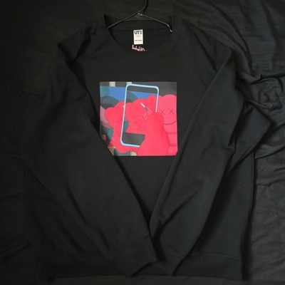 Uniqlo KAWS x Warhol Graphic Sweatshirt Crewneck Black Adult Size Large Black
