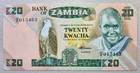 Zambia 20 Kwacha 1980-88 Unc